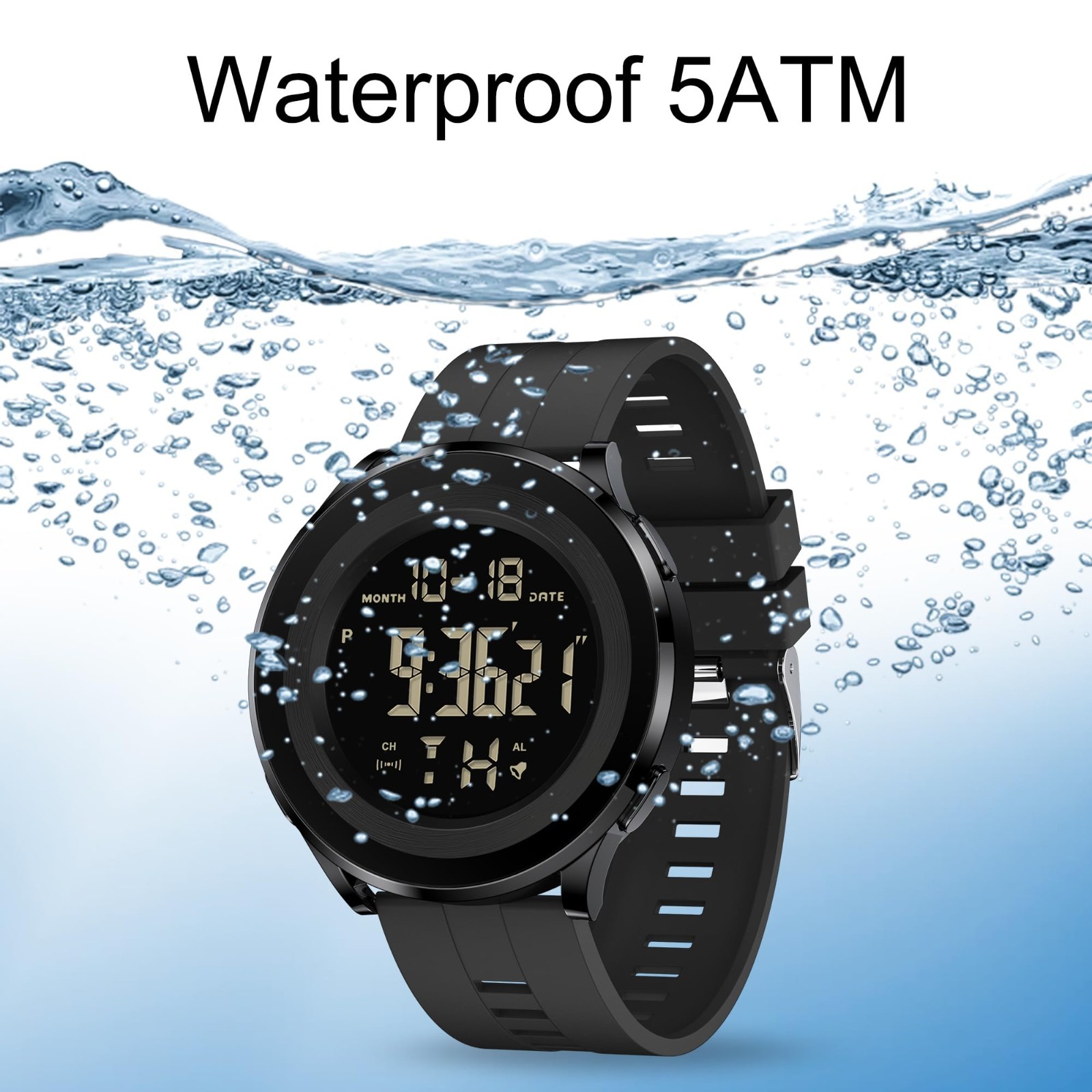 Waterproof Tactical Dive Watch for Men – Luxury Sports Digital Military Timepiec