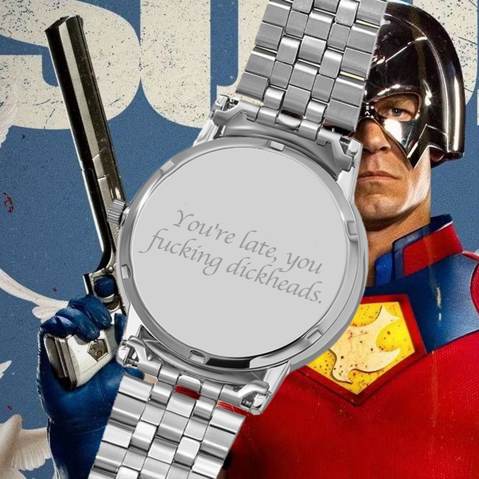 Peacemaker DC Comics Engraved Wristwatch