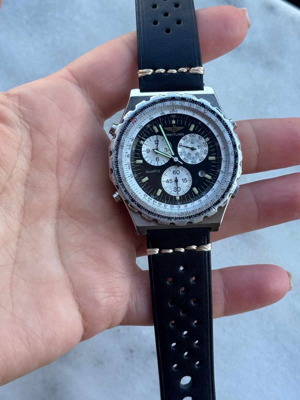 Breitling Navitimer Jupiter Pilot Watch 80975 Quartz Mens 42mm Swiss Made