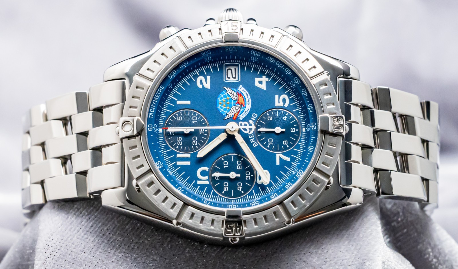 Breitling Chronomat Evolution 43mm Rose Gold Complete Two-Tone Black Dial C13356