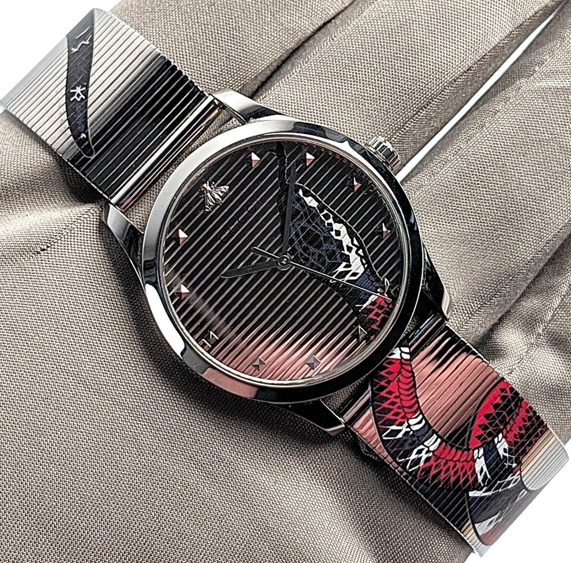 Gucci G-Timeless Kingsnake Steel Unisex Watch 38 mm