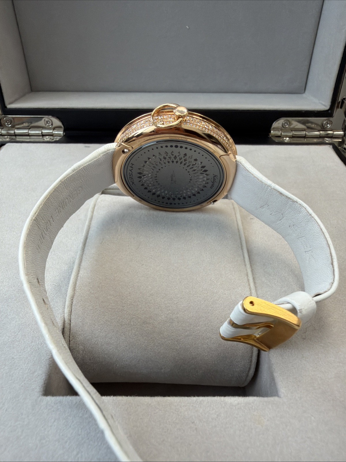 Hysek Kalysta Exotic Tale Jumping Hour KA3926R95 18k Rose Gold Mop Full Diamond