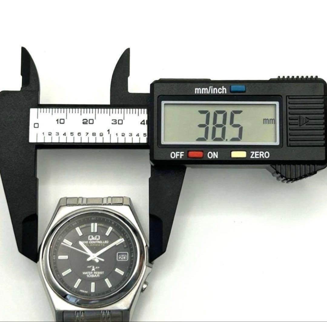 [Radio-controlled solar-powered] CITIZEN Q&Q Date Black Men’s Watch (Wor