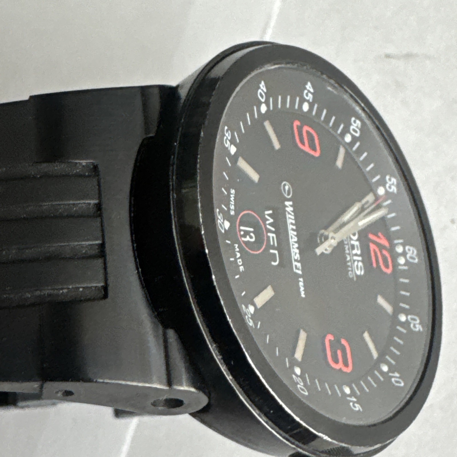 ORIS Williams F1 Team 7560 Automatic 40mm Day Date Black And Red Clean
