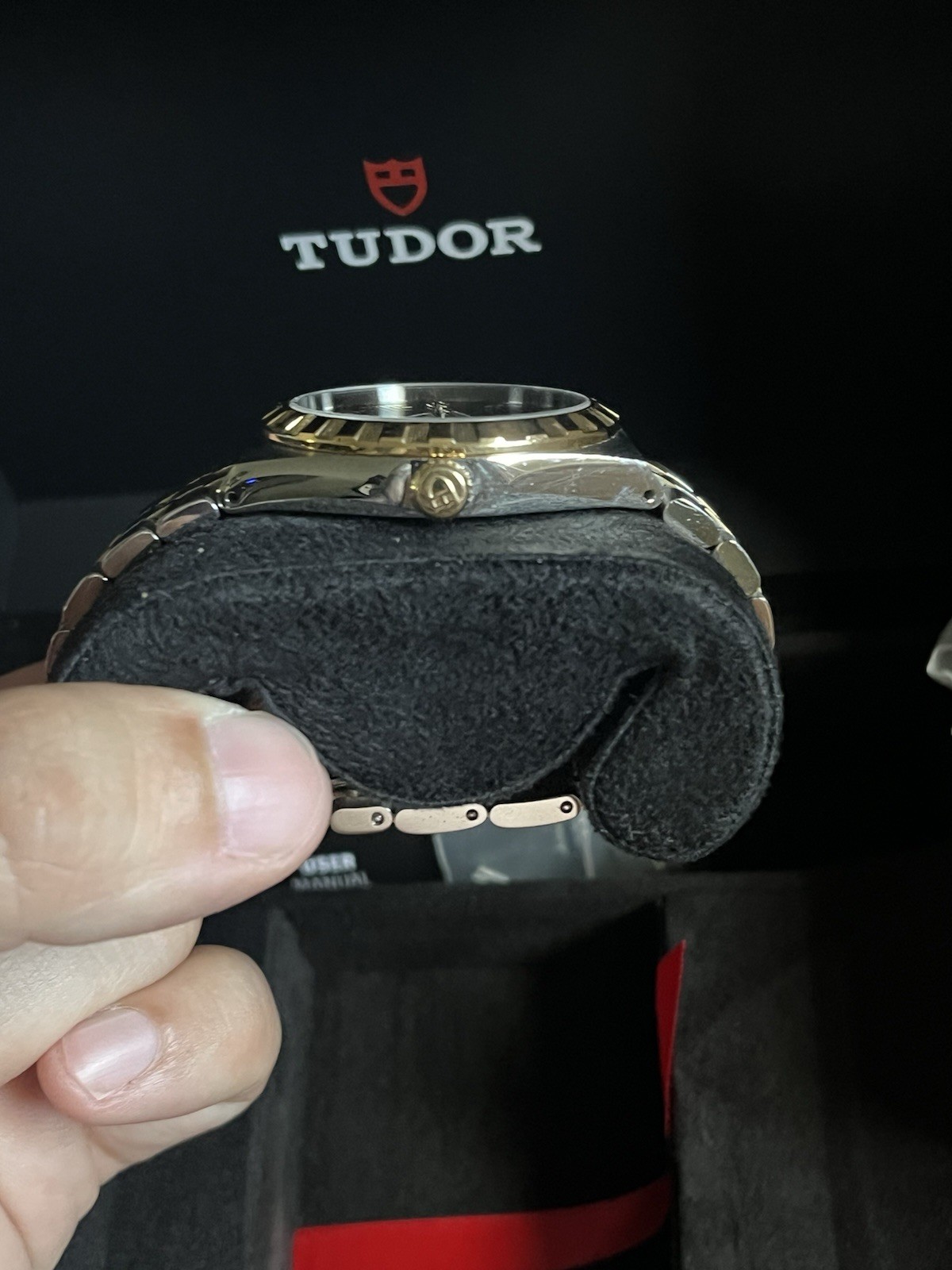 TUDOR Royal Swiss Made Automatic Date Black Dial Two-Tone 38mm Watch Box