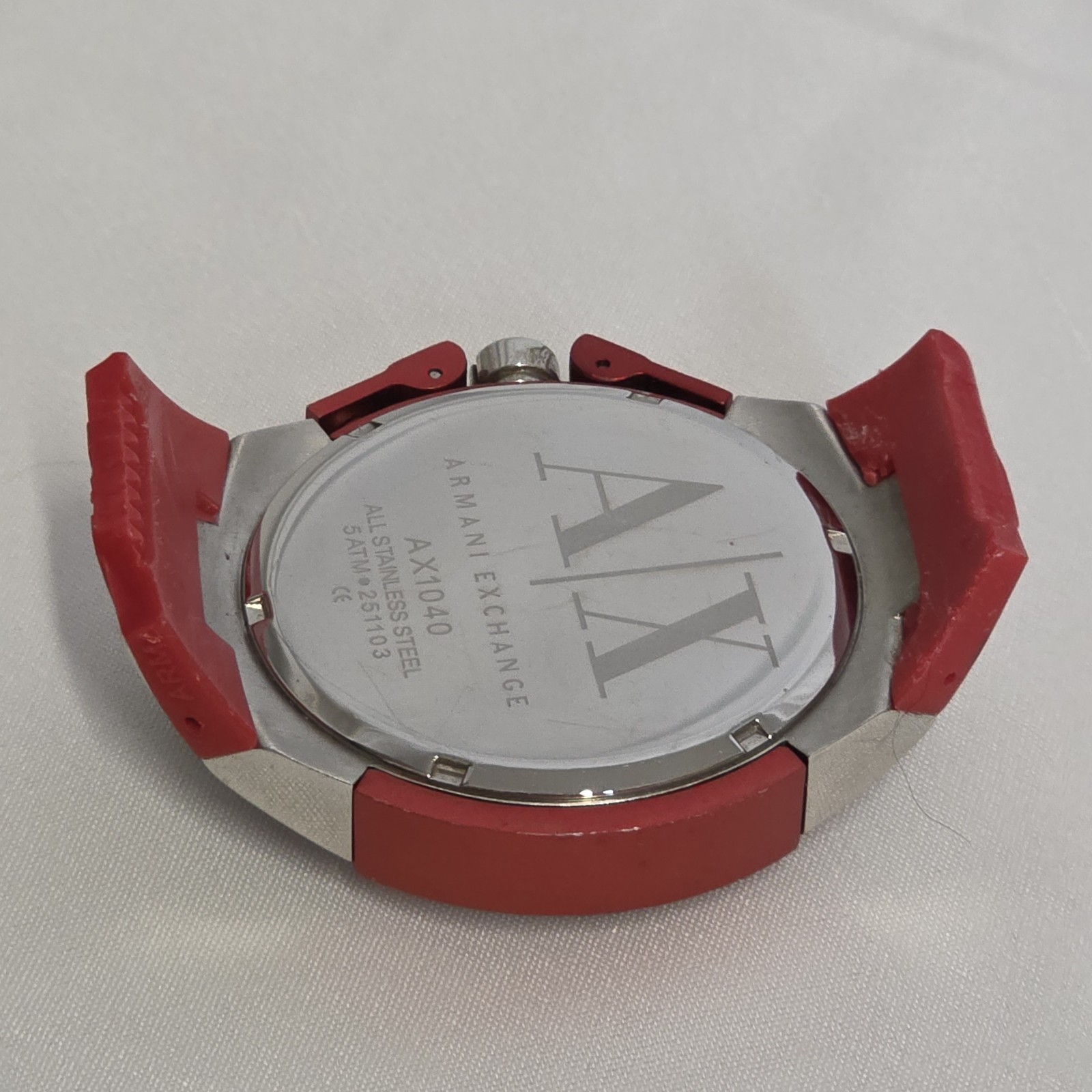 Armani Exchange Watch Red Missing Band /Strap