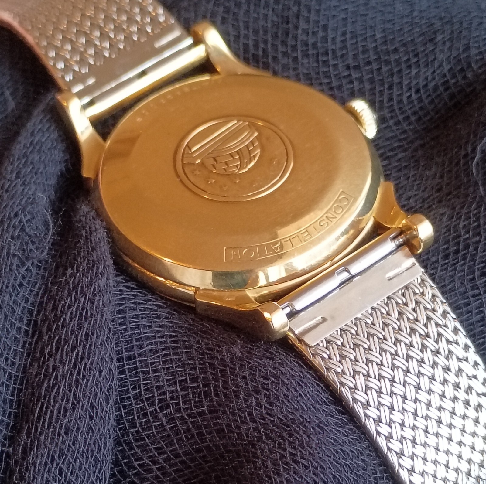 DELUXE 18k Solid Gold OMEGA Constellation Bracelet Automatic Vintage Mens Watch