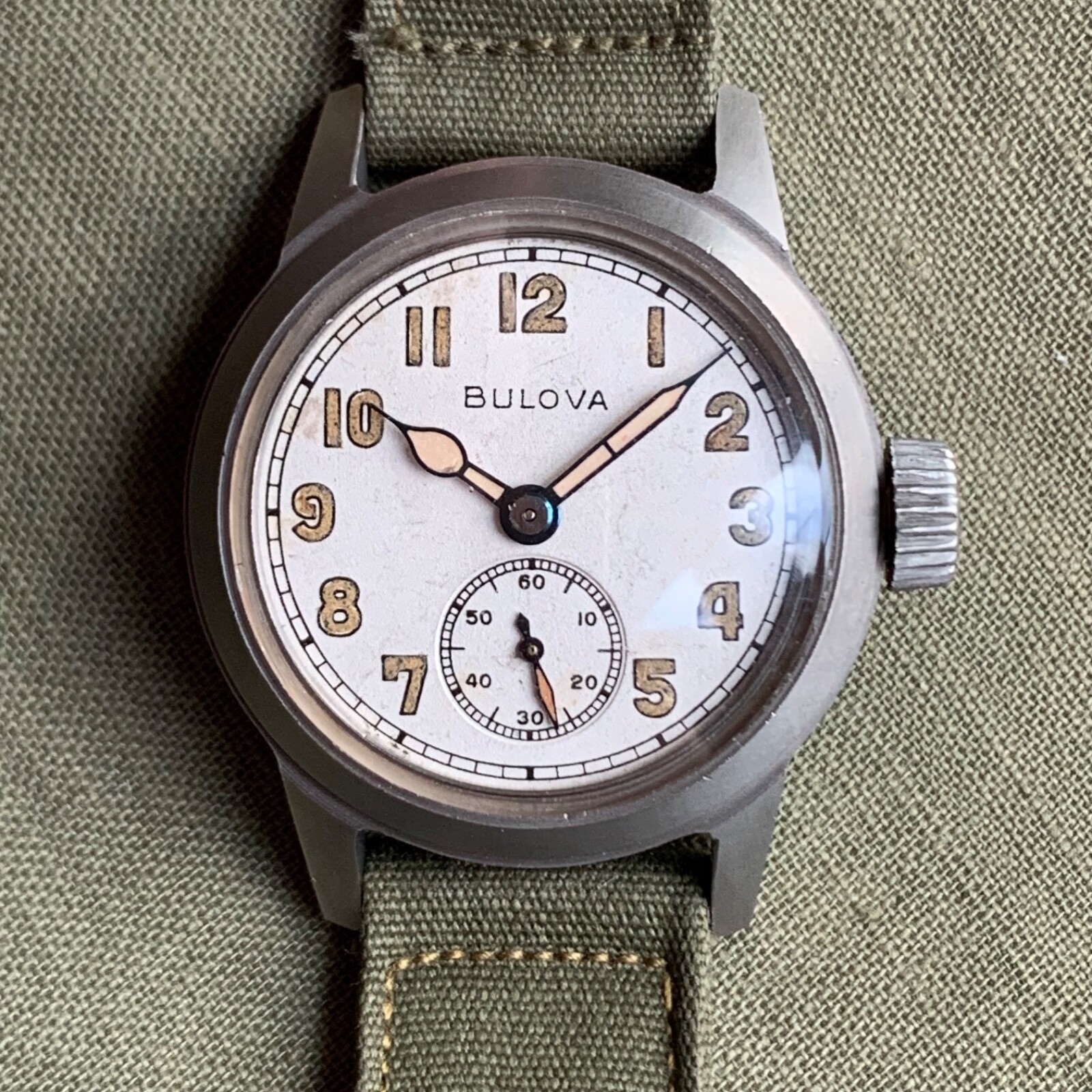1945 Bulova ORD. DEPT. WWII 10AK Small Seconds Wristwatch – Customized