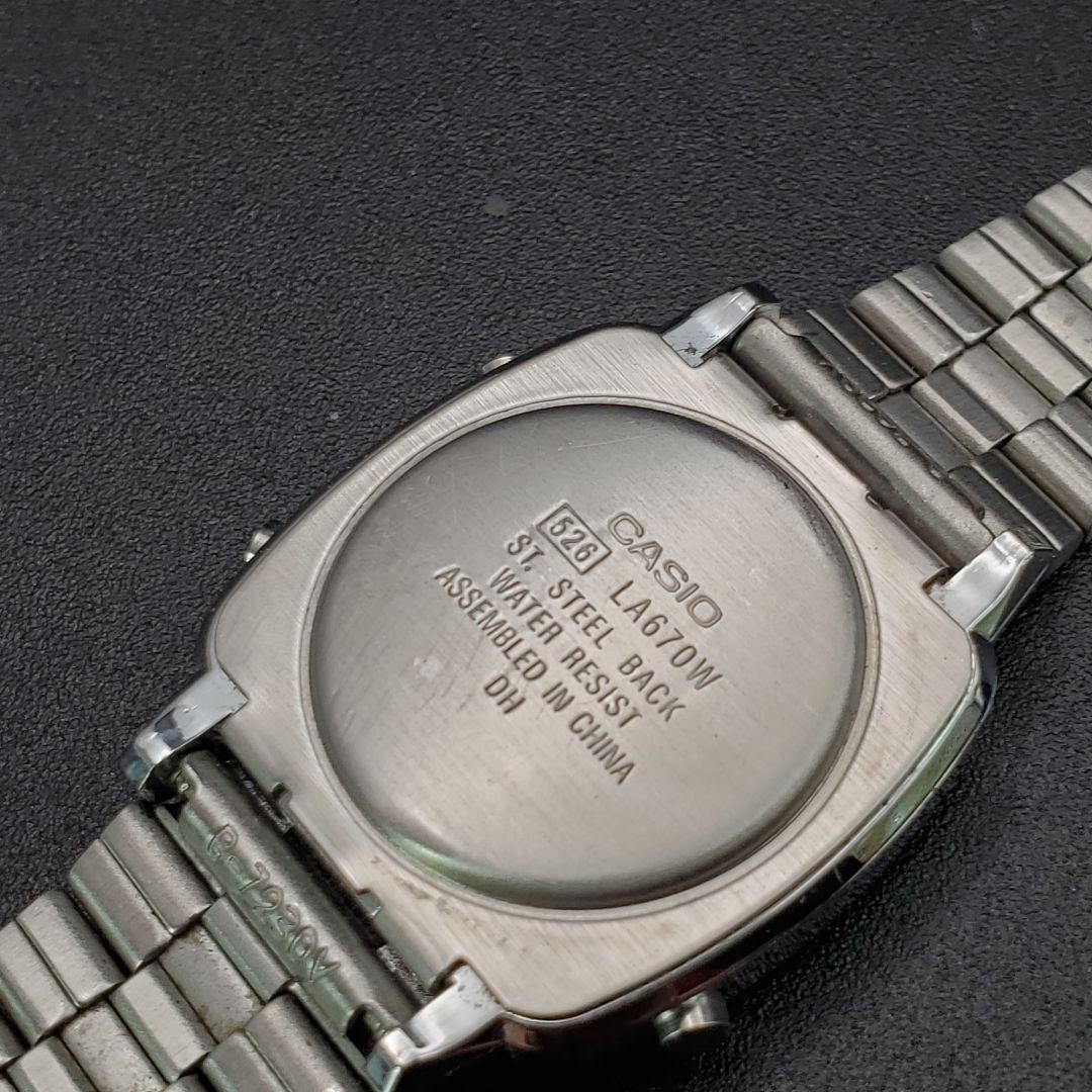 Casio LA670W Digital Quartz Watch Silver Pre-Owned
