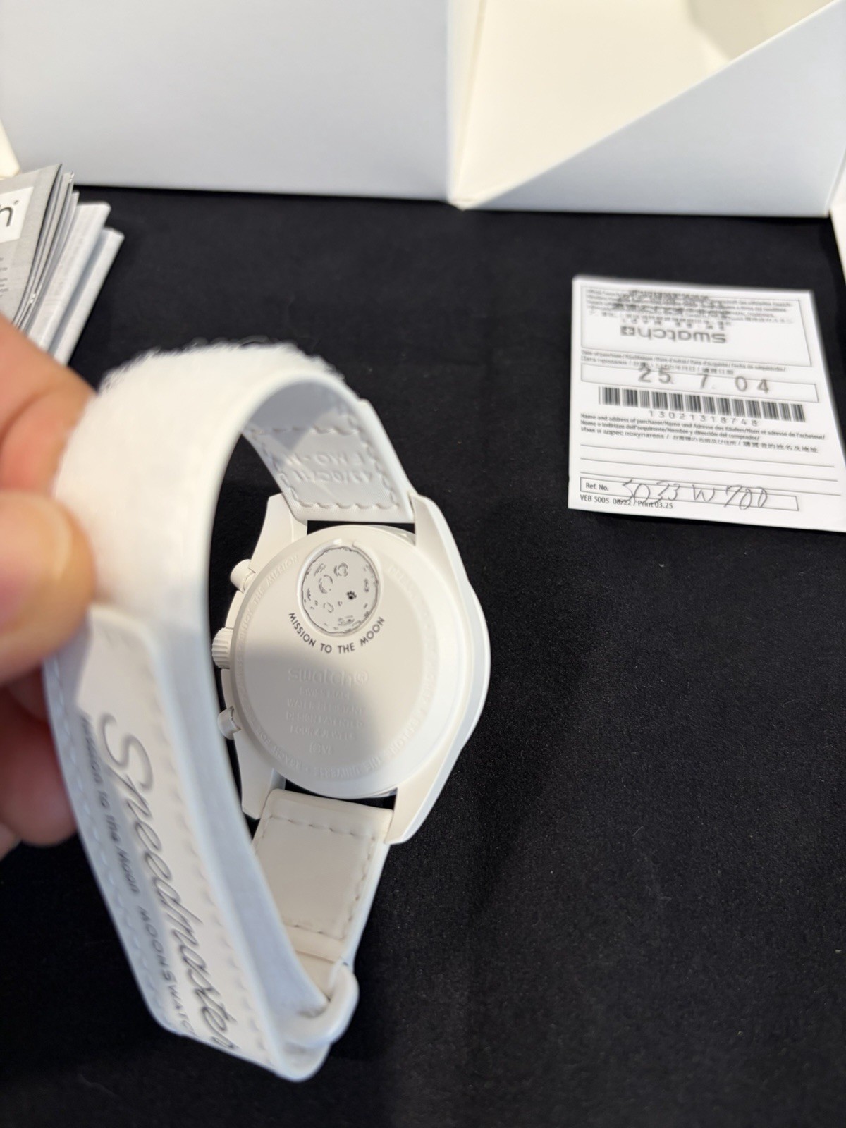 Swatch White Snoopy MoonSwatch Mission to Moonphase Full Moon | Receipt 🌝