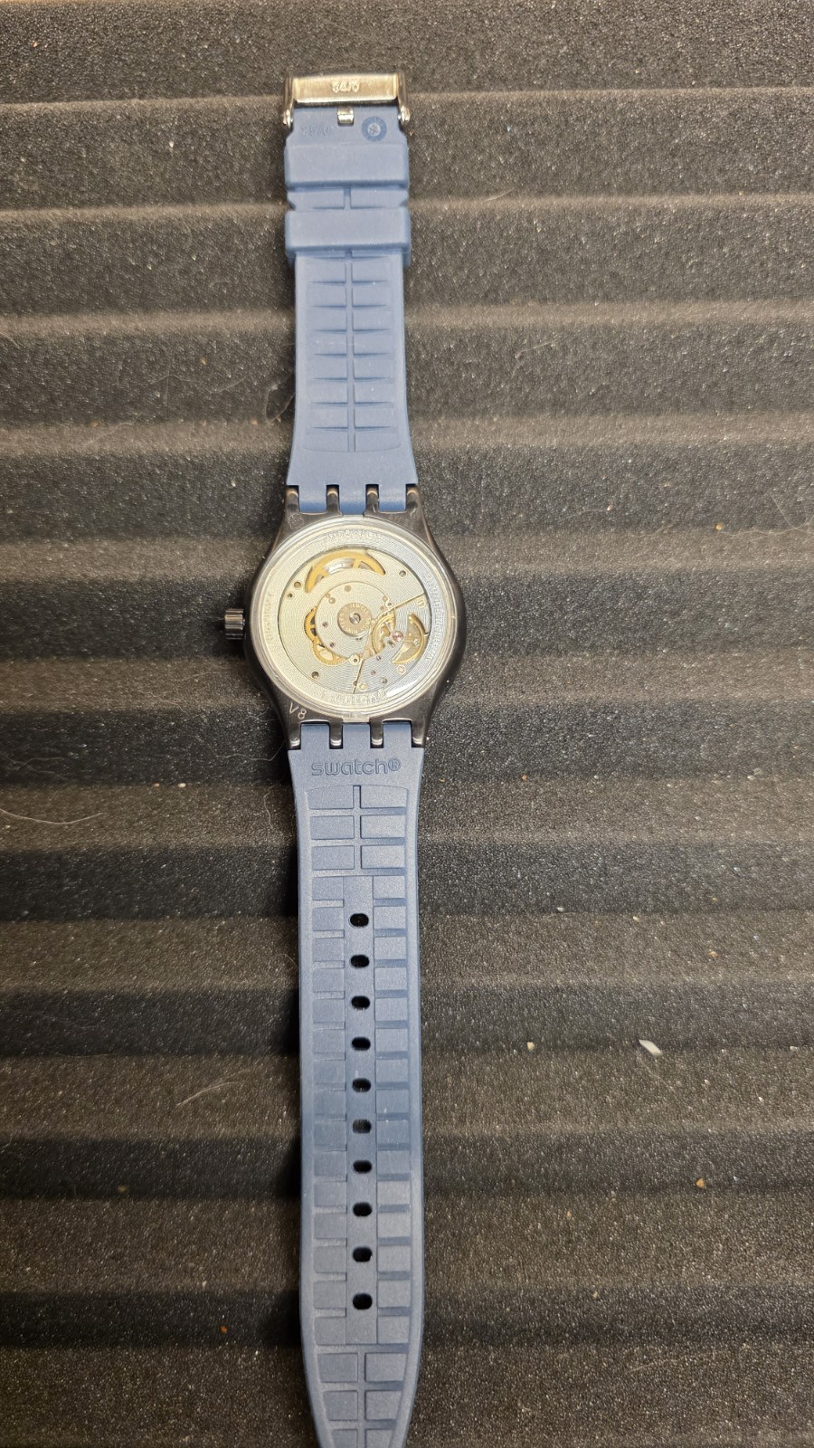 Swatch Sistem51 42mm Automatic Blue Dial Black Case Blue Silicone Strap
