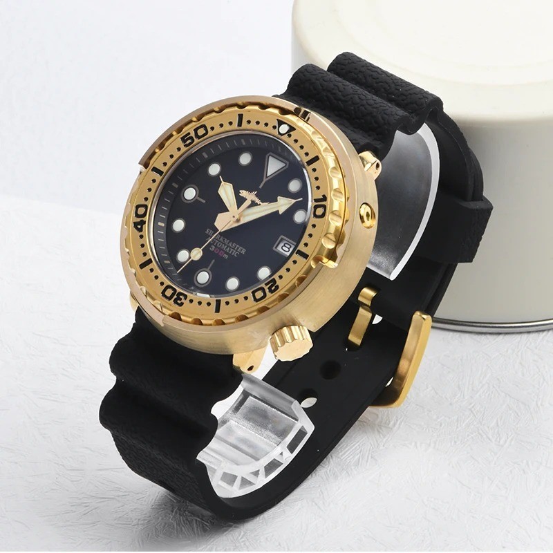 Bronze Dive Watch NH35A Automatic 300M Sapphire Crystal C3 Lume Men’s Watch Gift