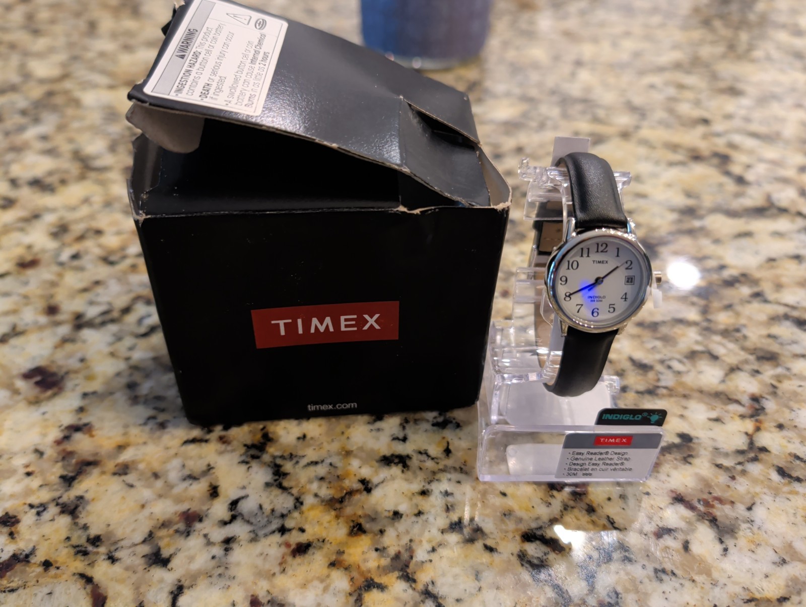 Timex Women’s T2H331 Easy Reader 25mm Leather Strap Watch. Free Ship
