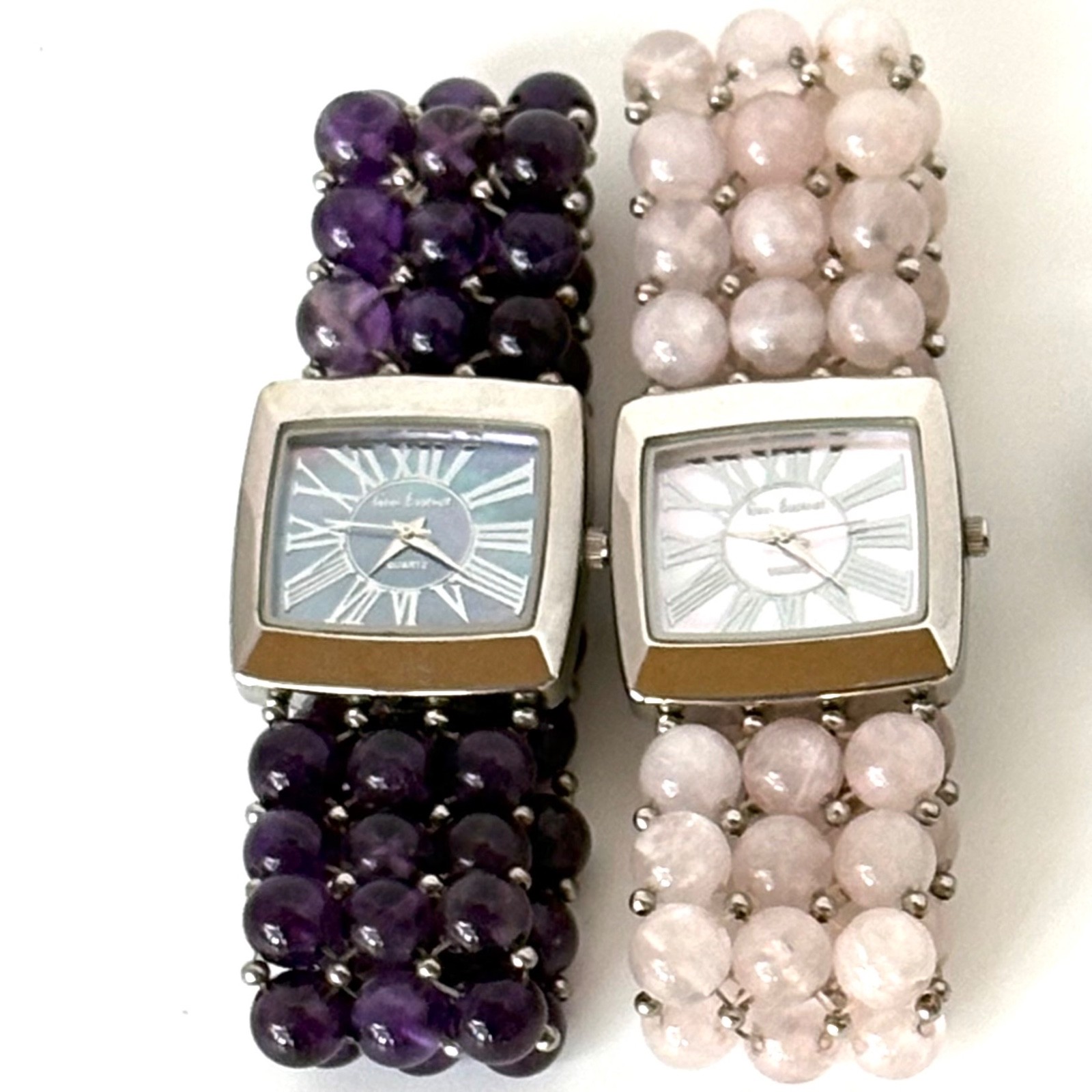 Gem Essence AMETHYST and ROSE QUARTZ gemstone watches