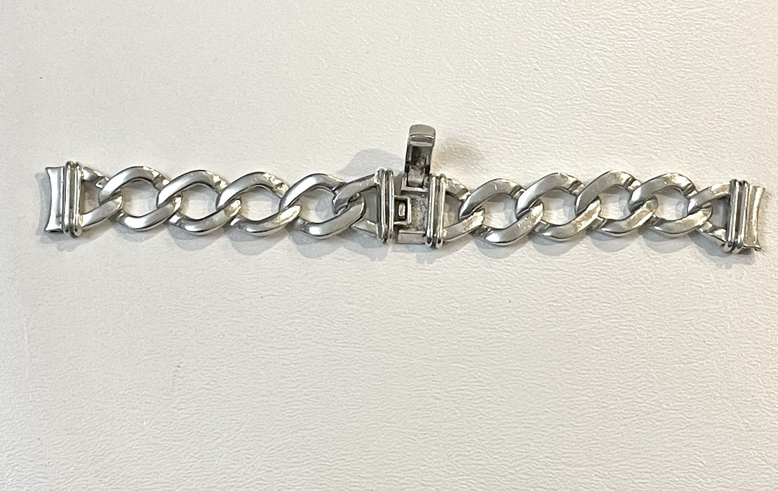 925 Solid Sterling Silver Two Piece Bracelet Ladies Watch Band Lug 14mm