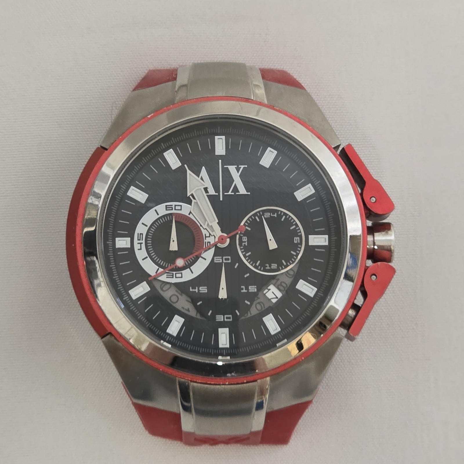 Armani Exchange Watch Red Missing Band /Strap
