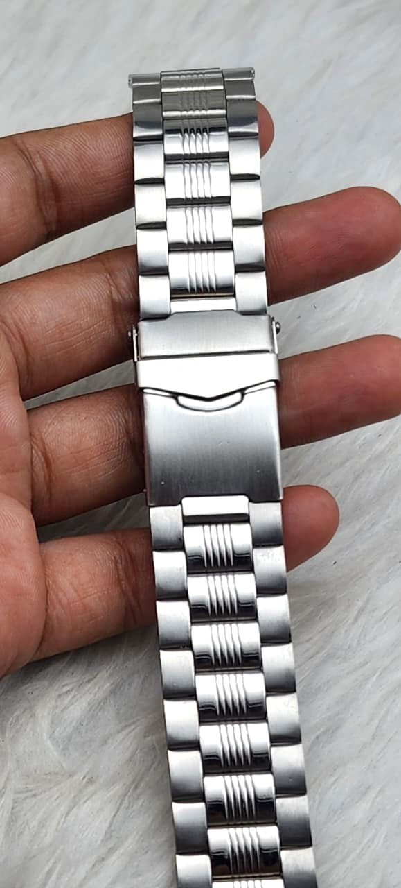 10MM Stainless Steel Watch Strap Expandable Bracelet with Secure Fold-Over Clasp