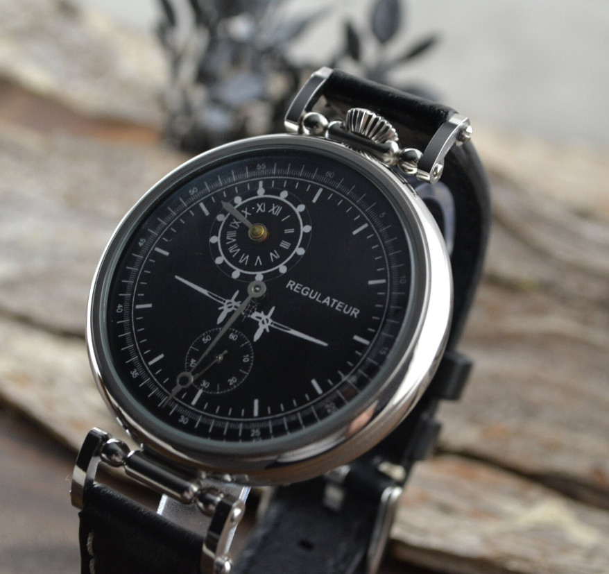 Watch Regulator Molniya Mechanical PILOT Wrist Aviator Russian Men USSR Molnja