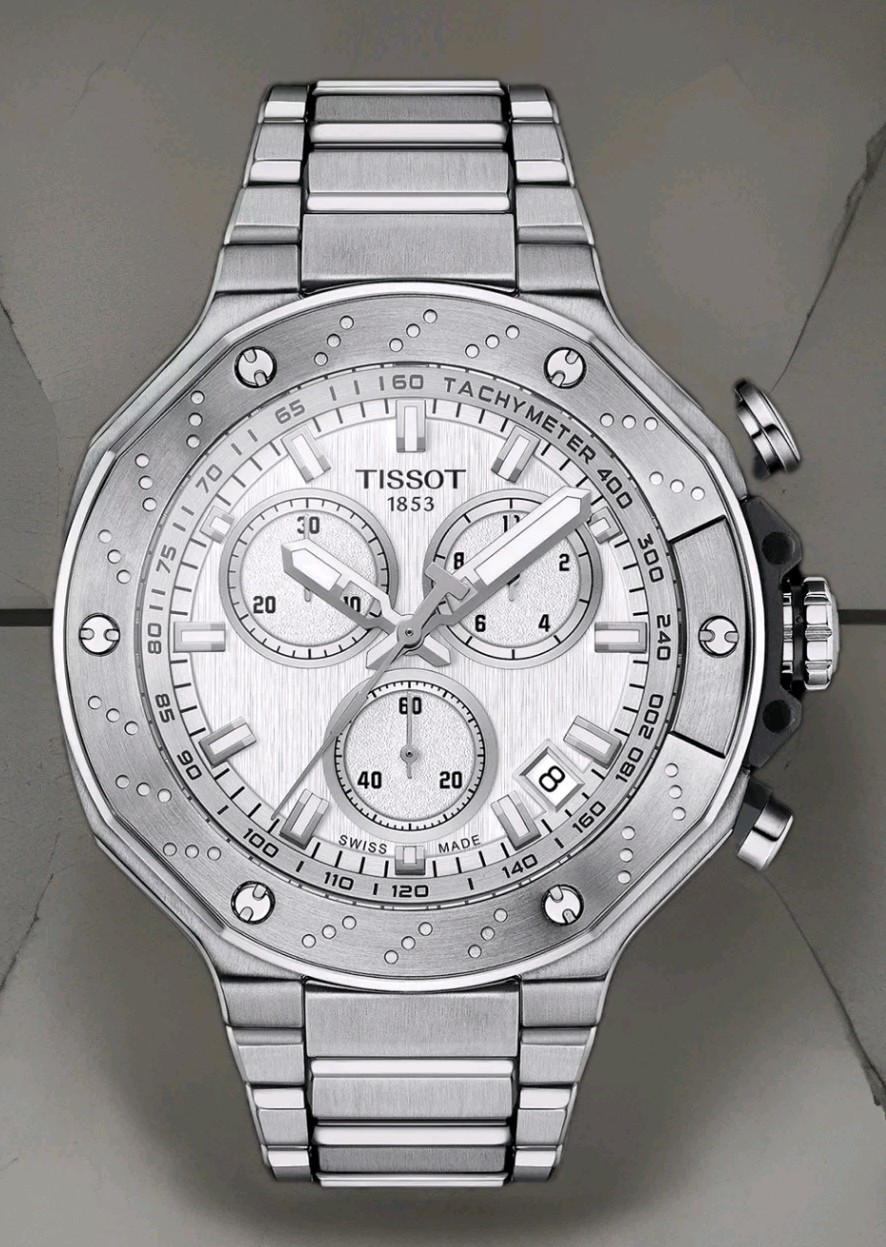 Tissot T-Race Chrono 45mm Silver Dial SS Men’s Watch T141.417.11.031.00