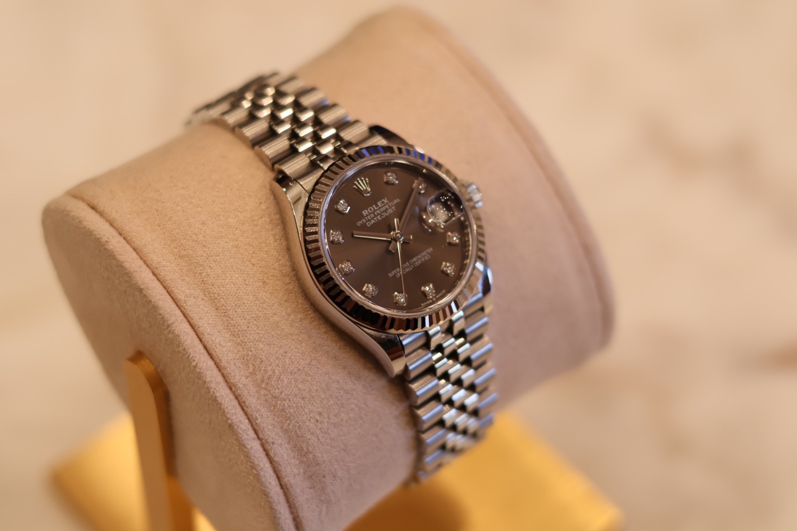 Rolex Datejust 31 Grey Diamond dial mint condition 2021 Full Set 278274 Jubilee