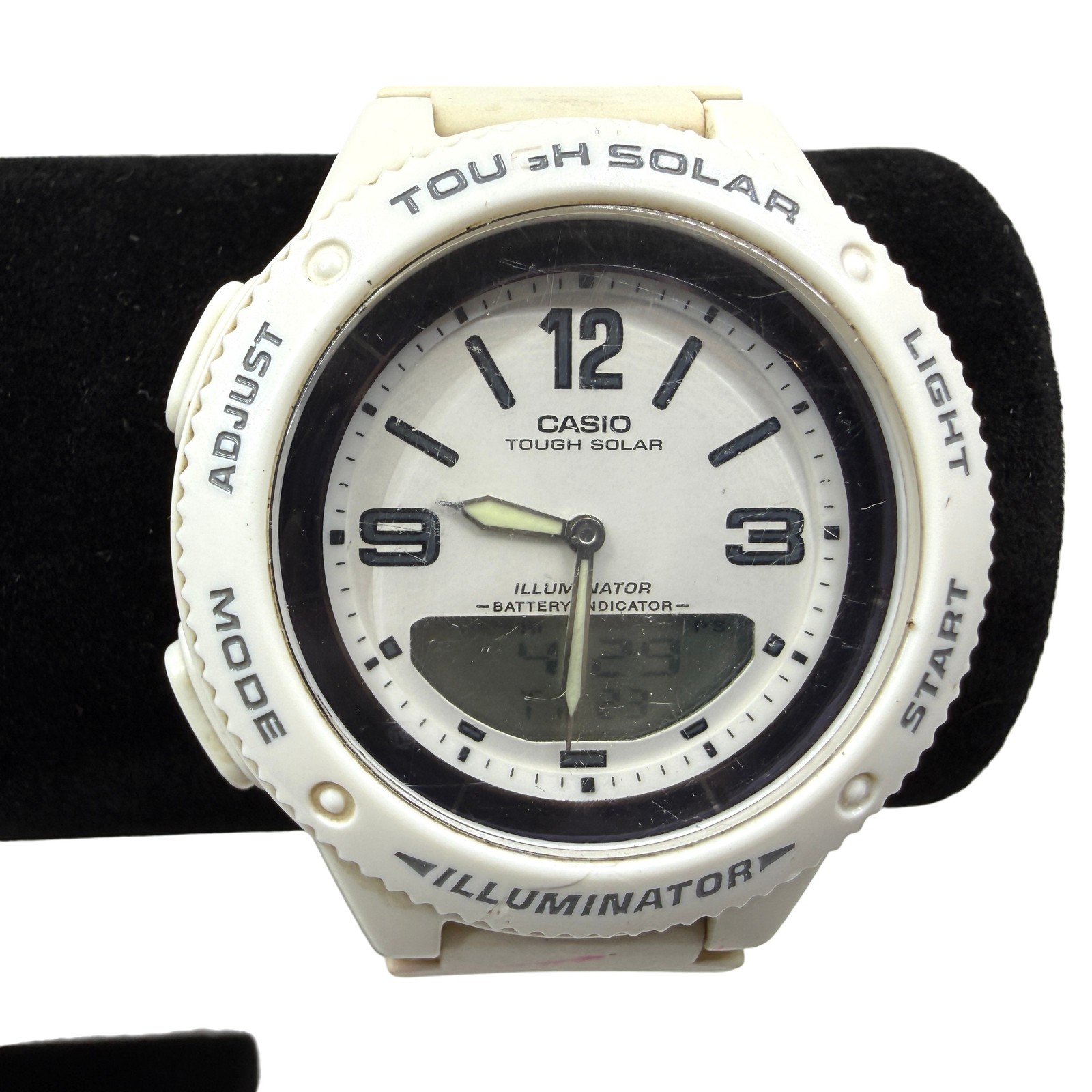 Casio LCF-30 Tough Solar Illuminator Ana-Digi Watch Off-White Resin Band