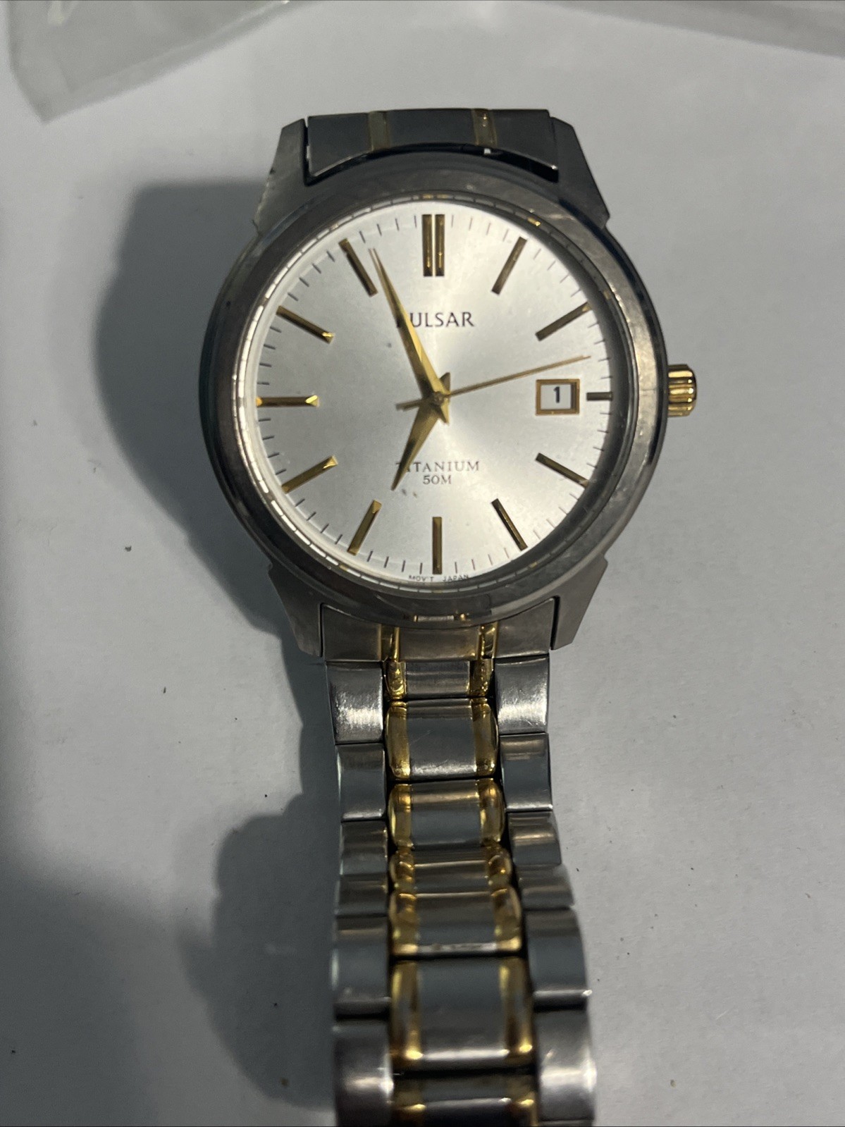 Pulsar Titanium VX42-X332 Men’s Watch – Gold Accents – 38mm -Running