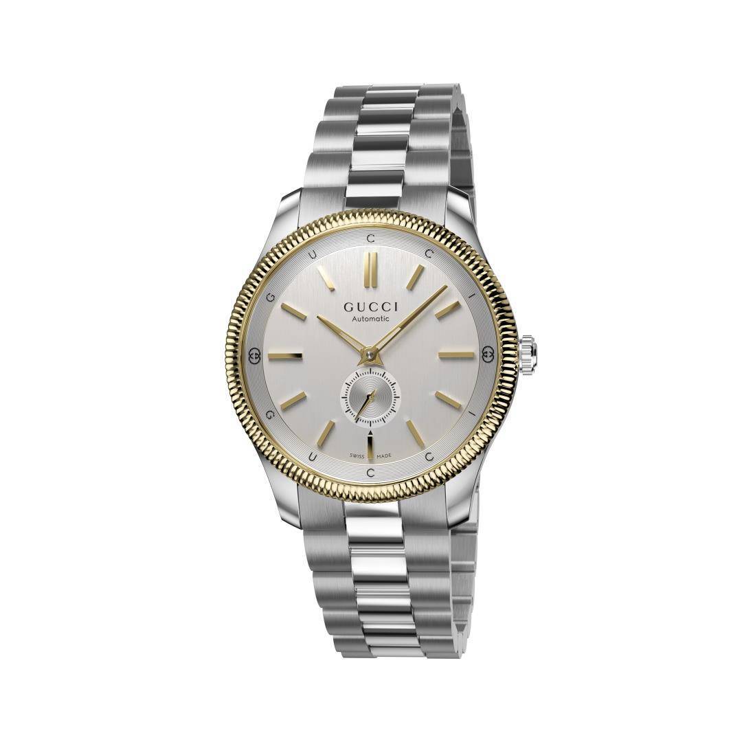 Gucci G-timeless Automatic Watch YA126390 Men’s Silver Gold Watch 40mm New