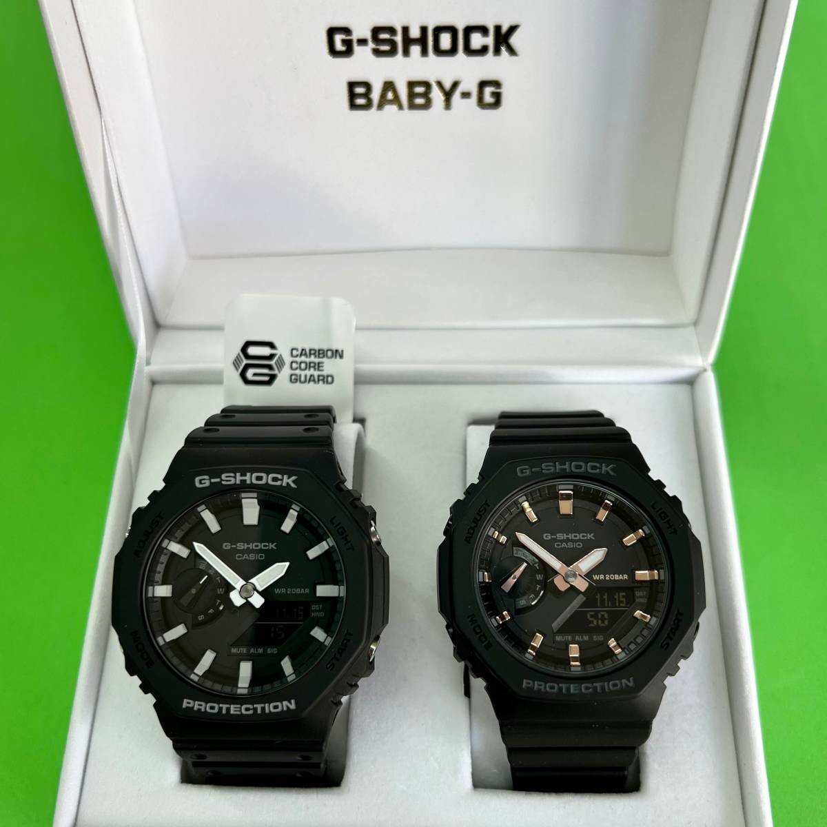 Brand New Casio Authorized G SHOCK Pair Watch Men’s GA 2100 1AJF Women’s GMA S21