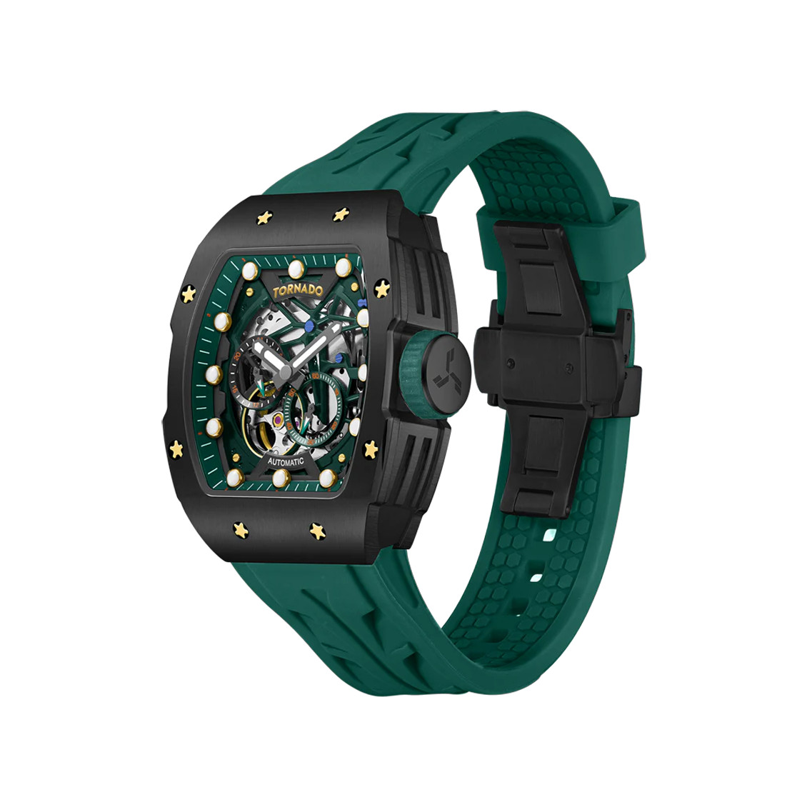 Tornado Xenith Men’s Automatic Watch | Black Dial, 38.5x49mm, 100 m (10 ATM)
