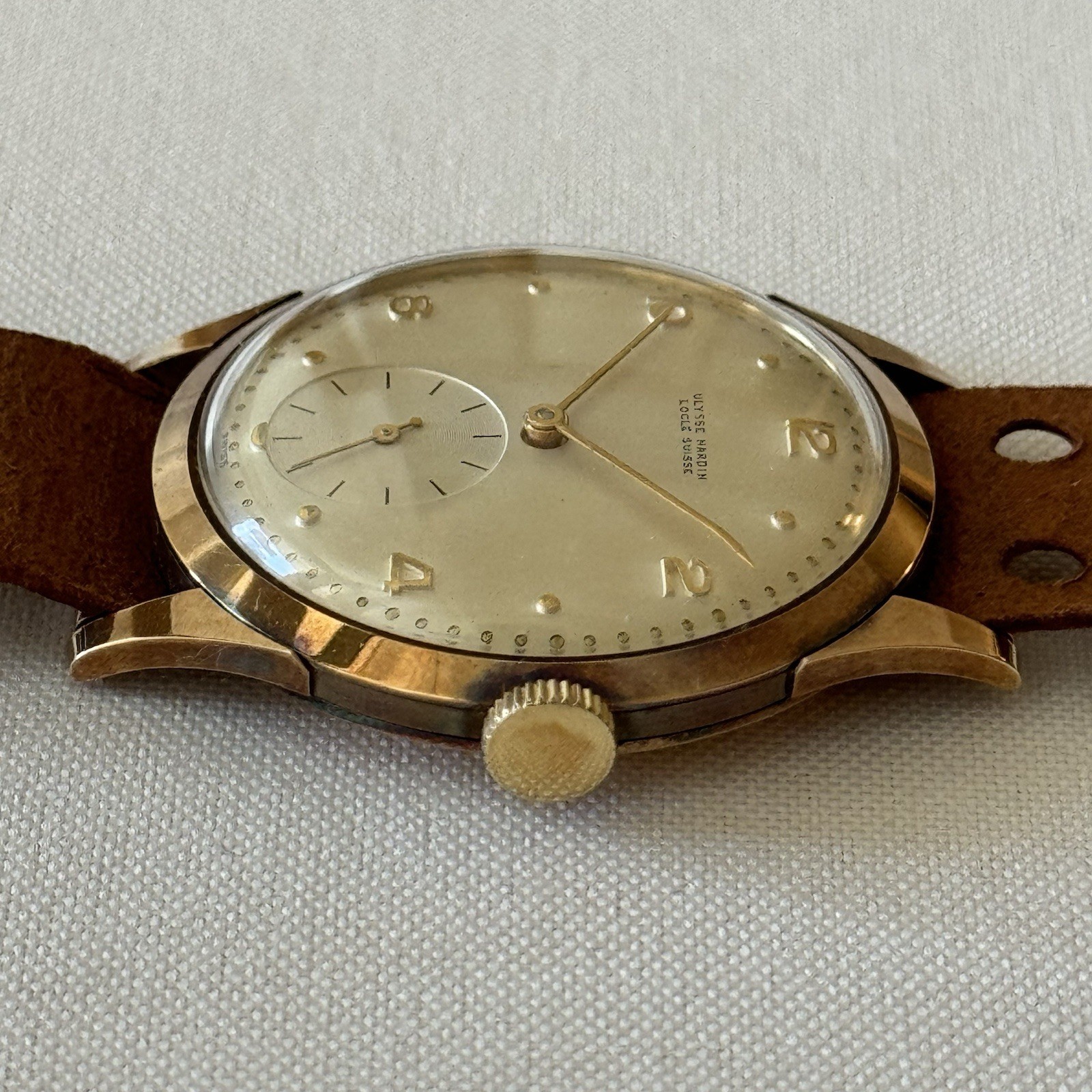 Vintage Ulysse Nardin 14K Solid Gold Manual Wind Men’s Watch