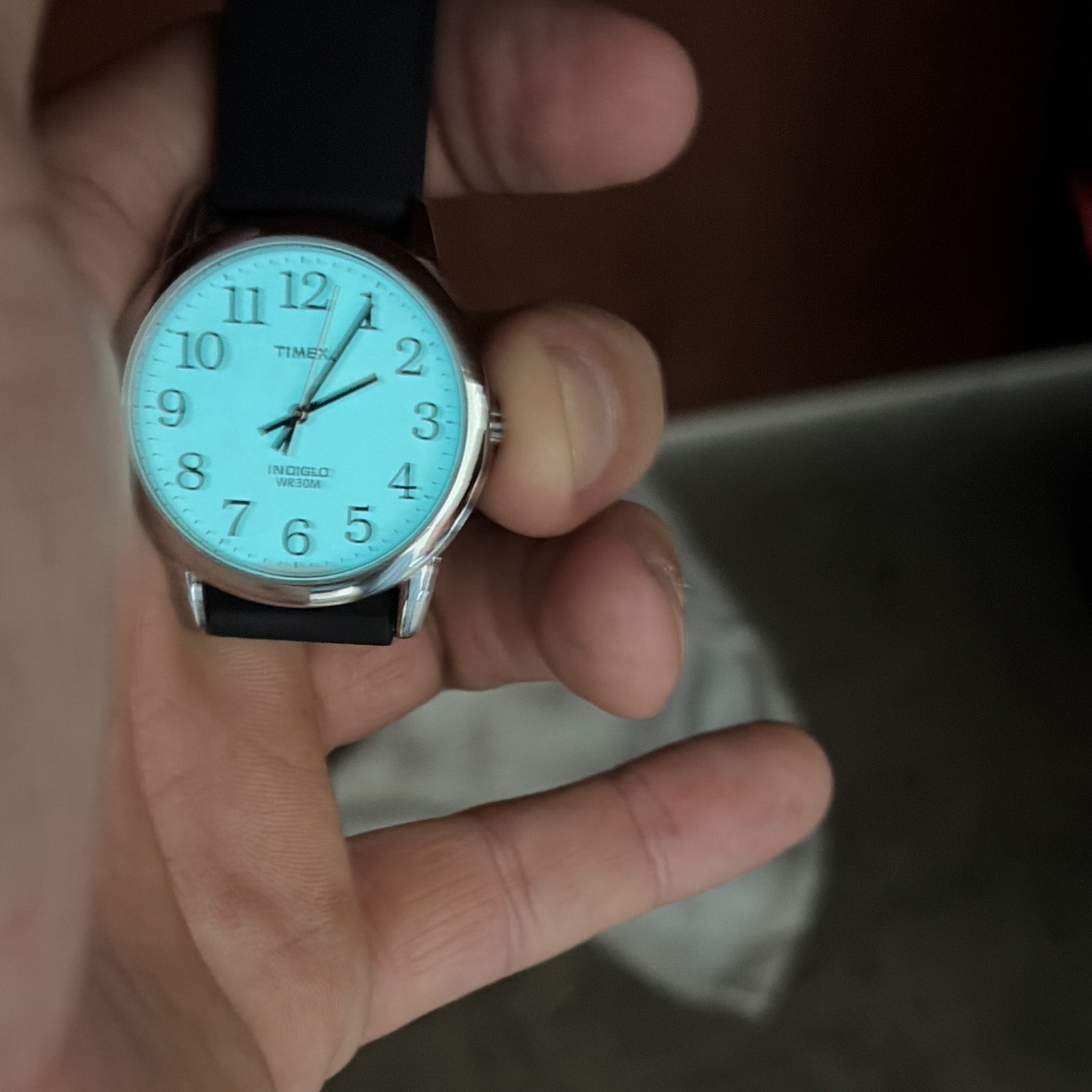 Timex Indiglo Quartz Analog White Dial Black Silicone Strap WR 30m