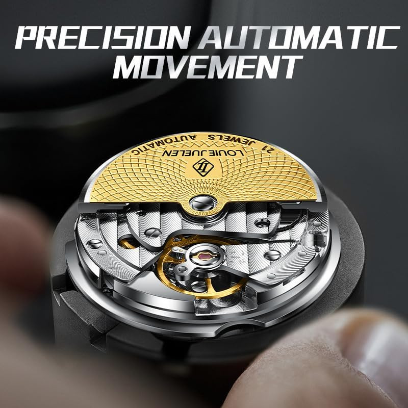 Luxury Men’s Automatic Mechanical Watch – Waterproof, No Battery, Multiple Dials