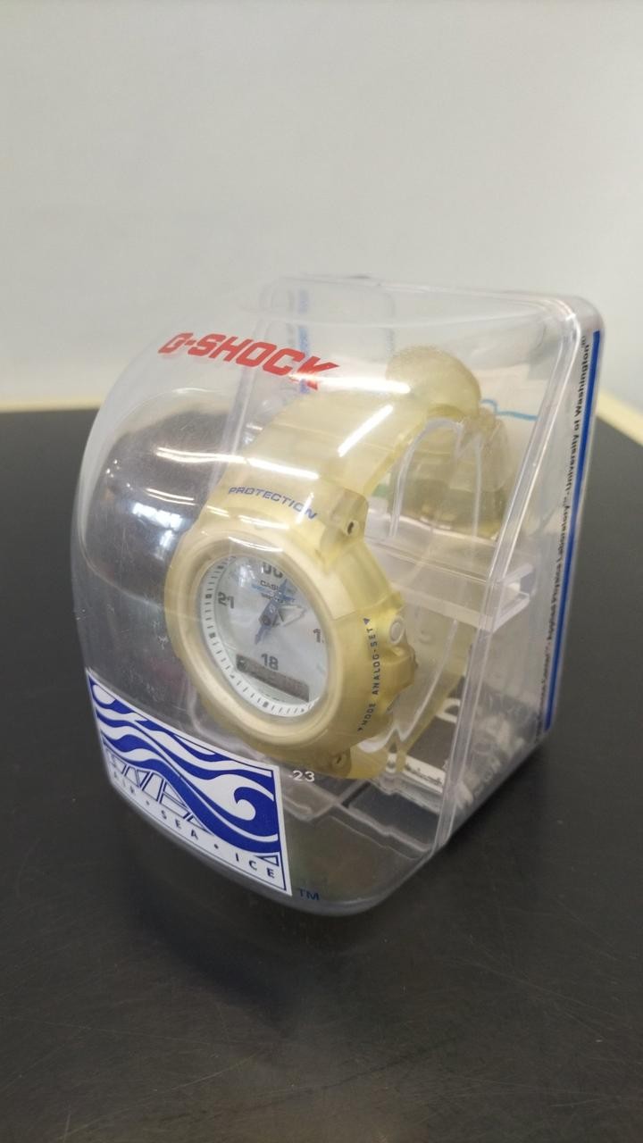 CASIO JAPAN Quartz analog wristwatch Model number AW 500NS Yellow with box CASI