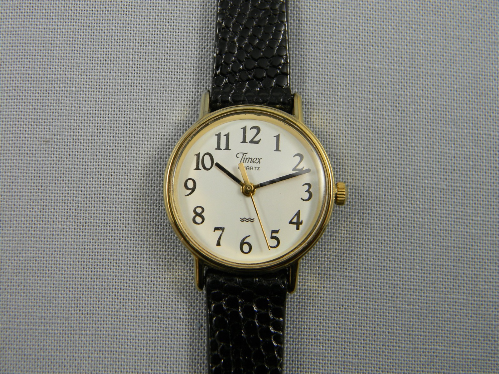 Timex Watch Women/Girls 23mm Gold Tone Small Wrist Lizard Band New Battery 4-5″