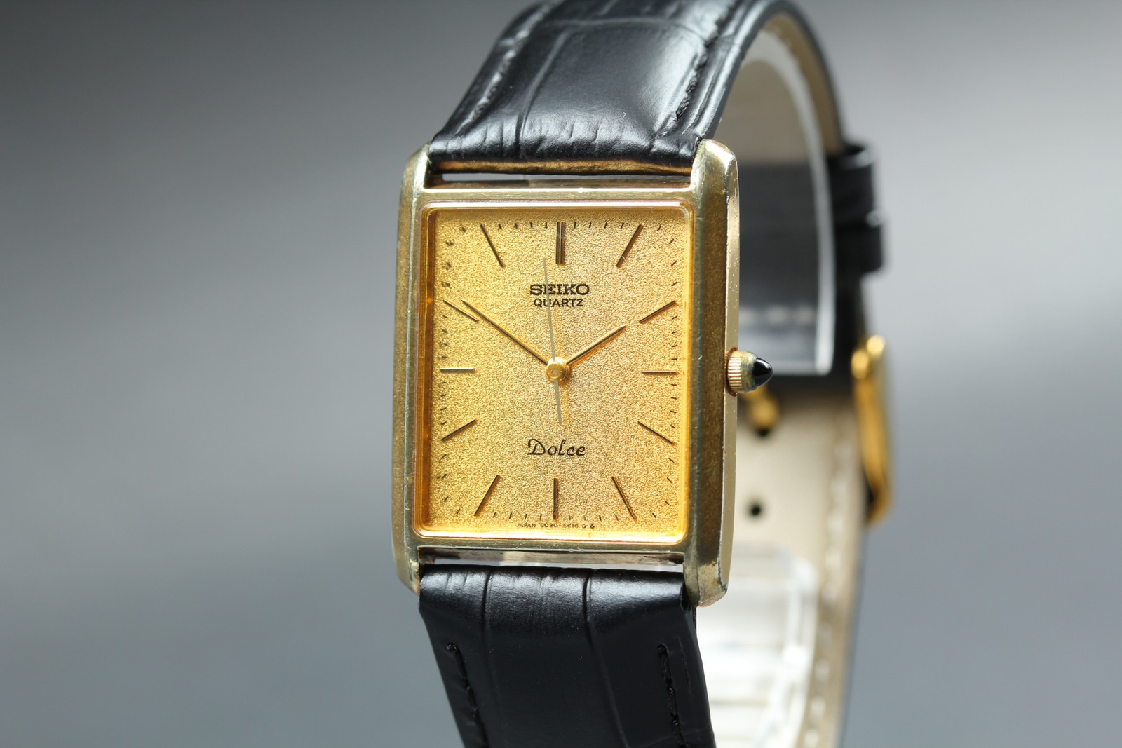[Exc+5] SEIKO Dolce 6030-5510 26mm Gold Dial Quartz Men’s Vintage Watch JAPAN