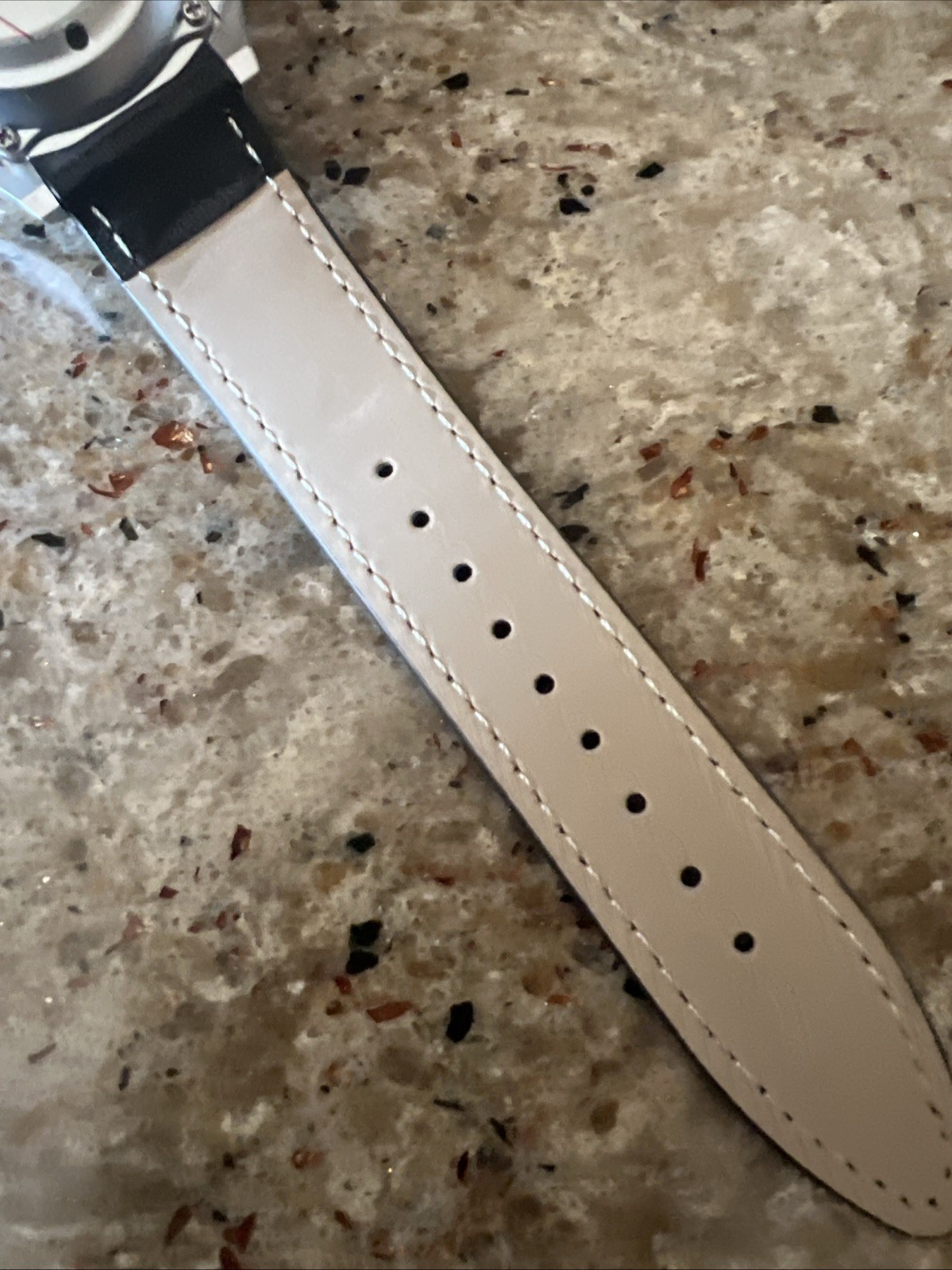 Talking Atomic Watch Leather Black Strap Silver Chrome head Loud And Clear Watch