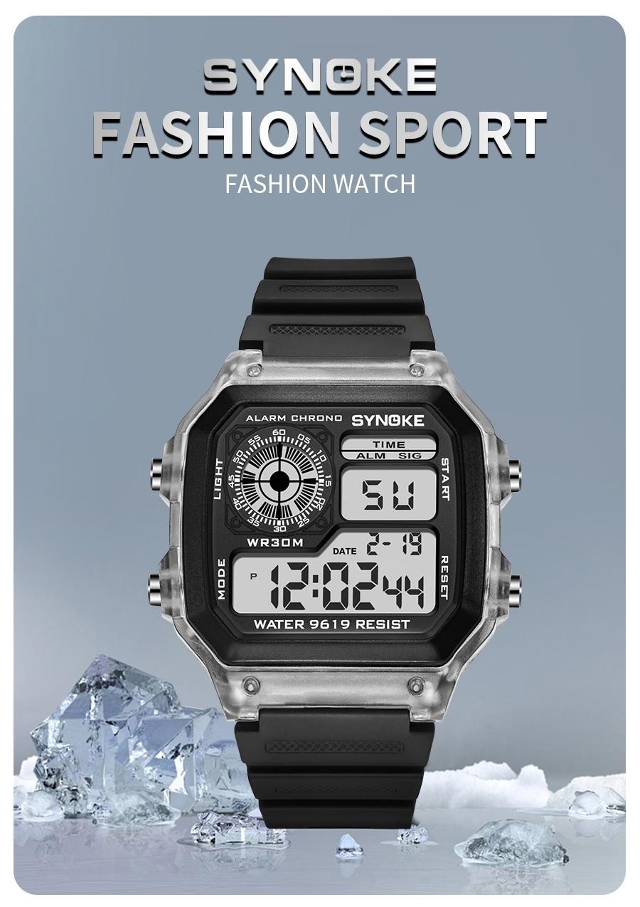 Synoke Waterproof Luminous Digital Sports Watch for Men and Women