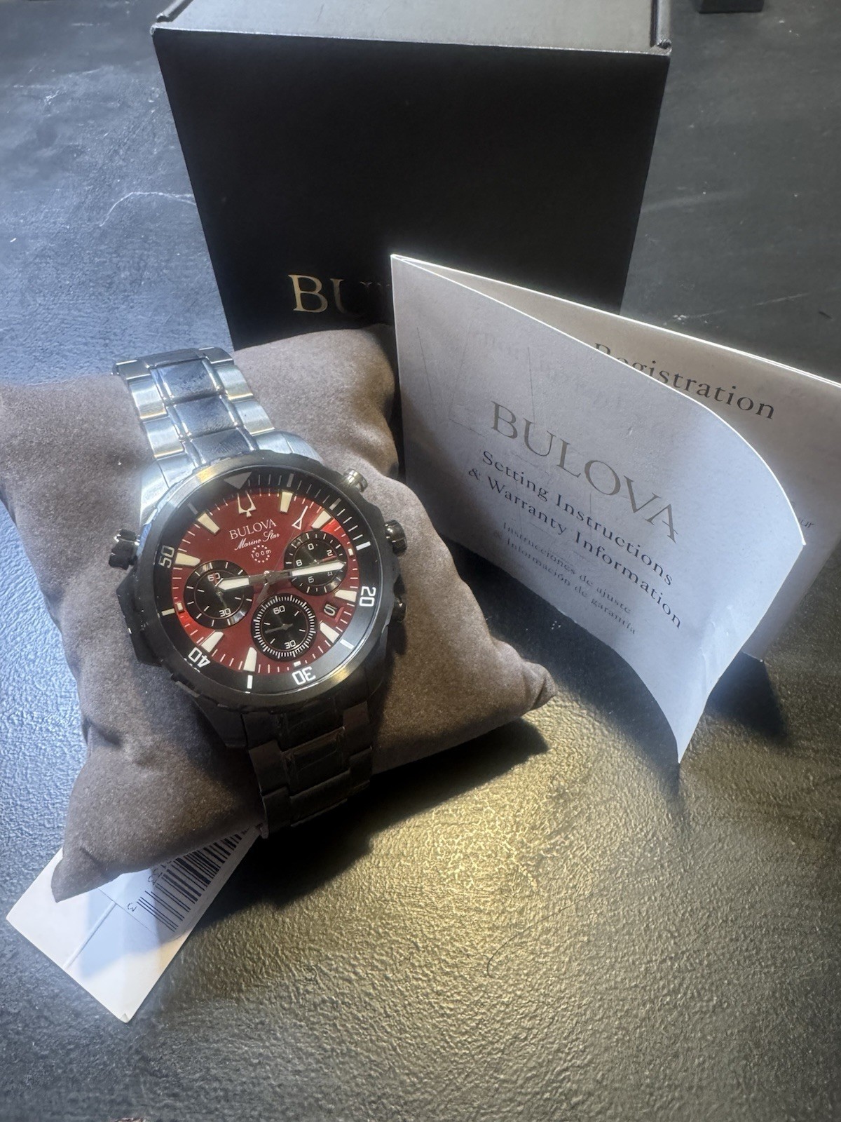 Bulova Marine Star Red Men’s Watch – 98B350
