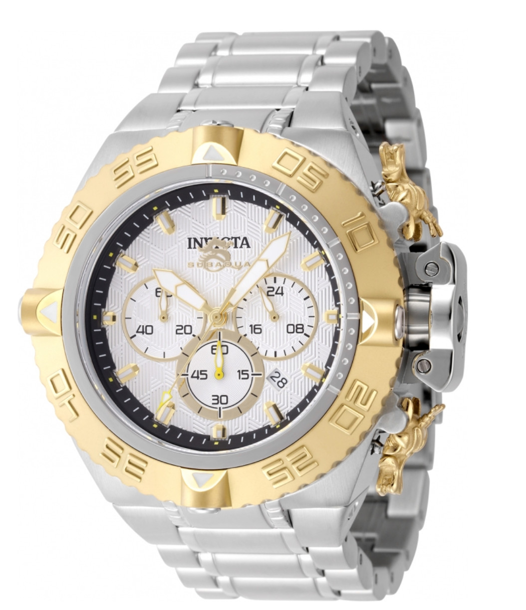 Invicta Subaqua Noma IV Men’s 50mm Silver Gold Dragon Chronograph Watch 48196