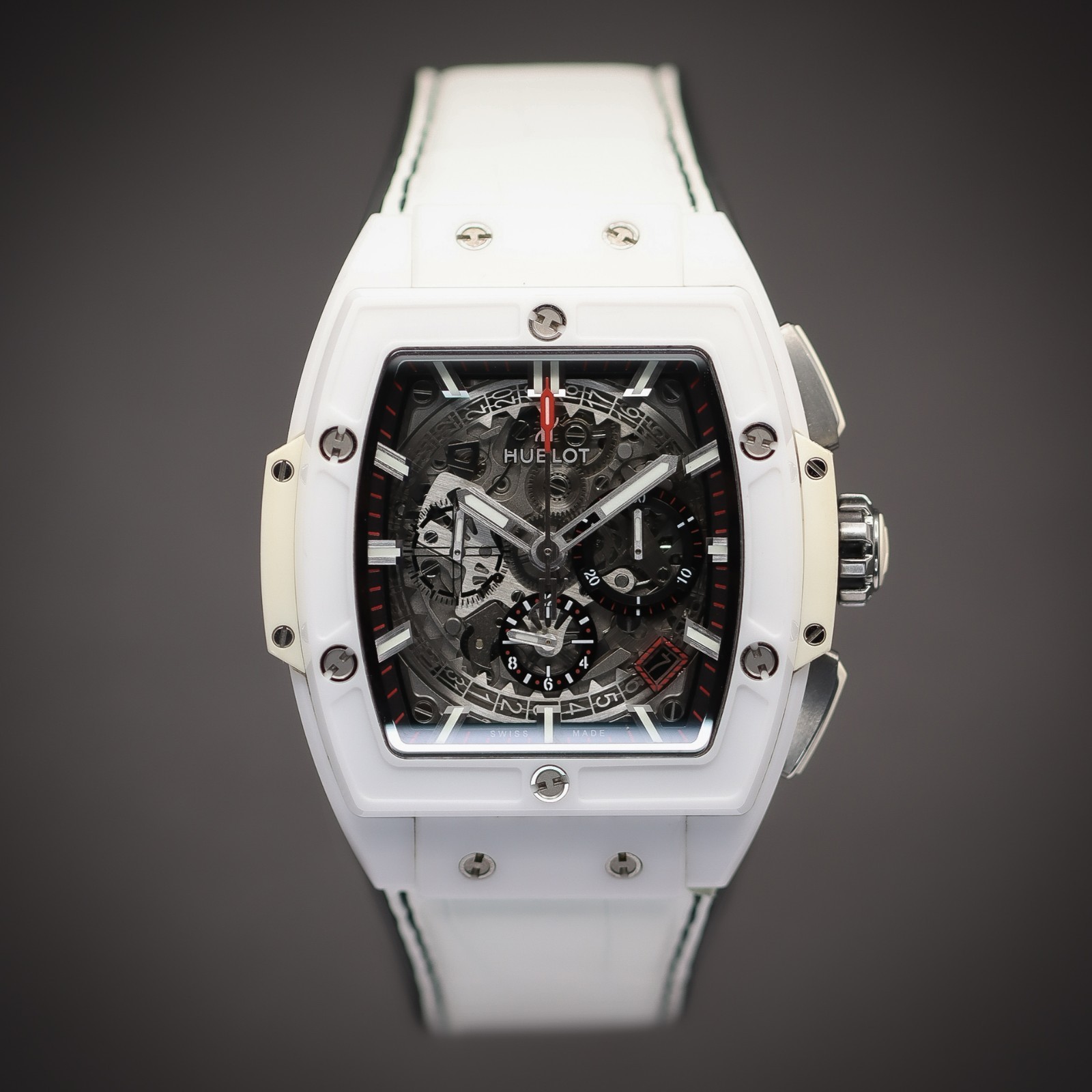 HUBLOT Spirit of Big Bang White Ceramic 42mm Skeleton Dial Ref 641.HX.0173.LR FS