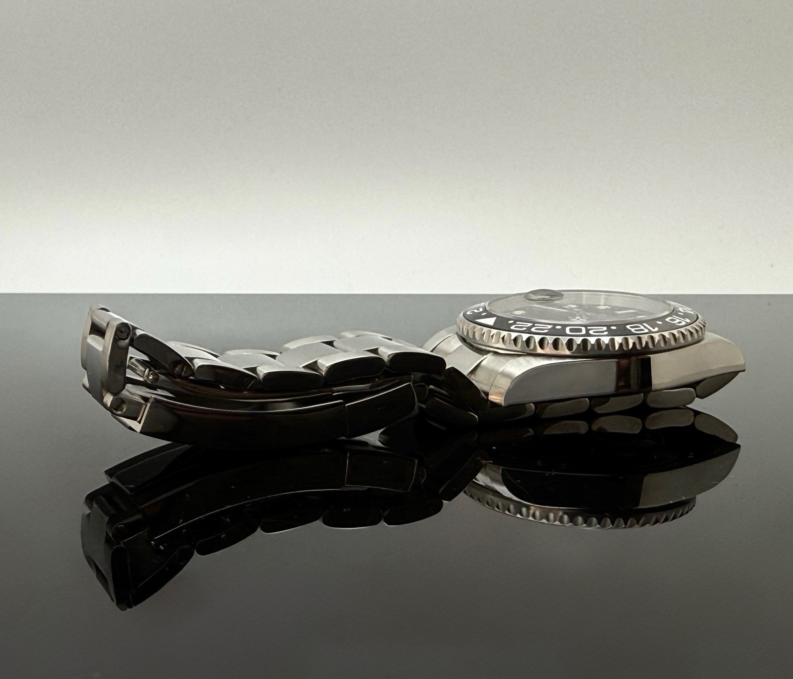 Custom Made “Bruce” Gray 40mm GMT Style Diver Mod Watch w/ Automatic Movement