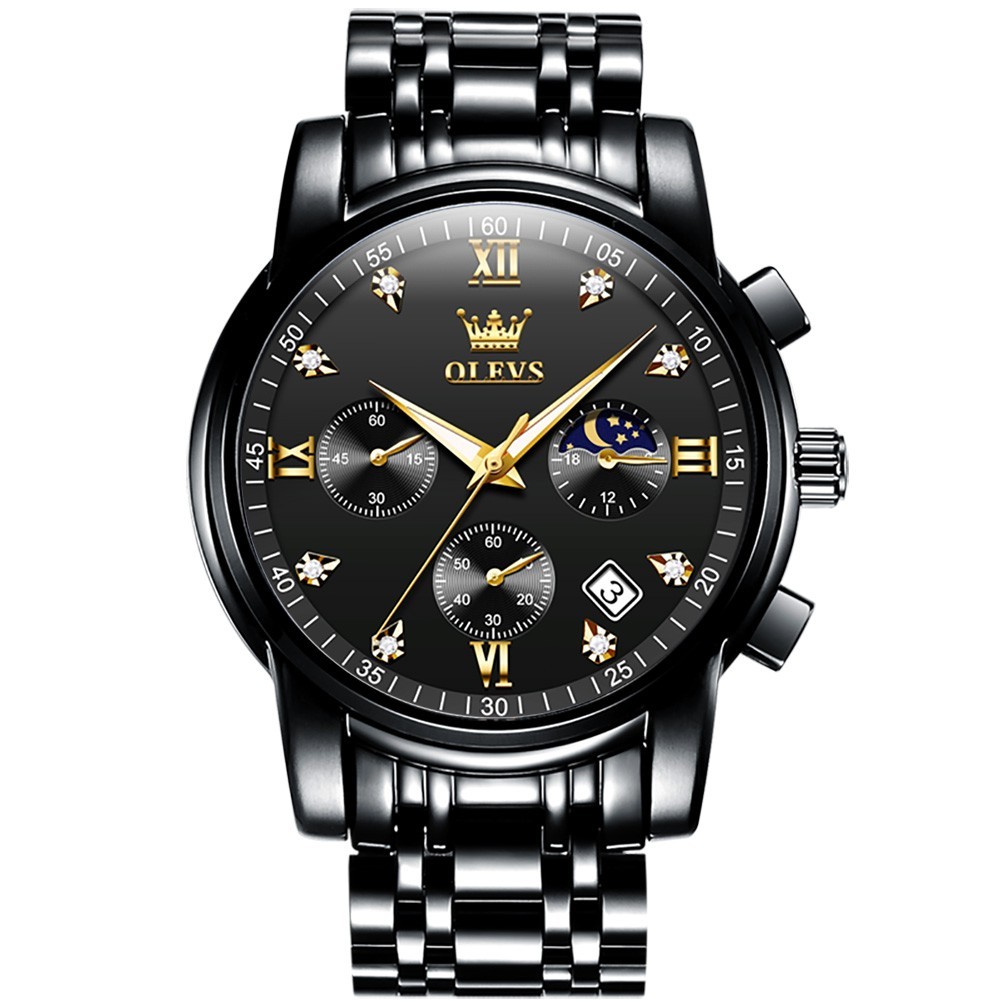 OLEVS 2858 Business Wrist Casual Quartz Luminous Mens Sports Waterproof Watches