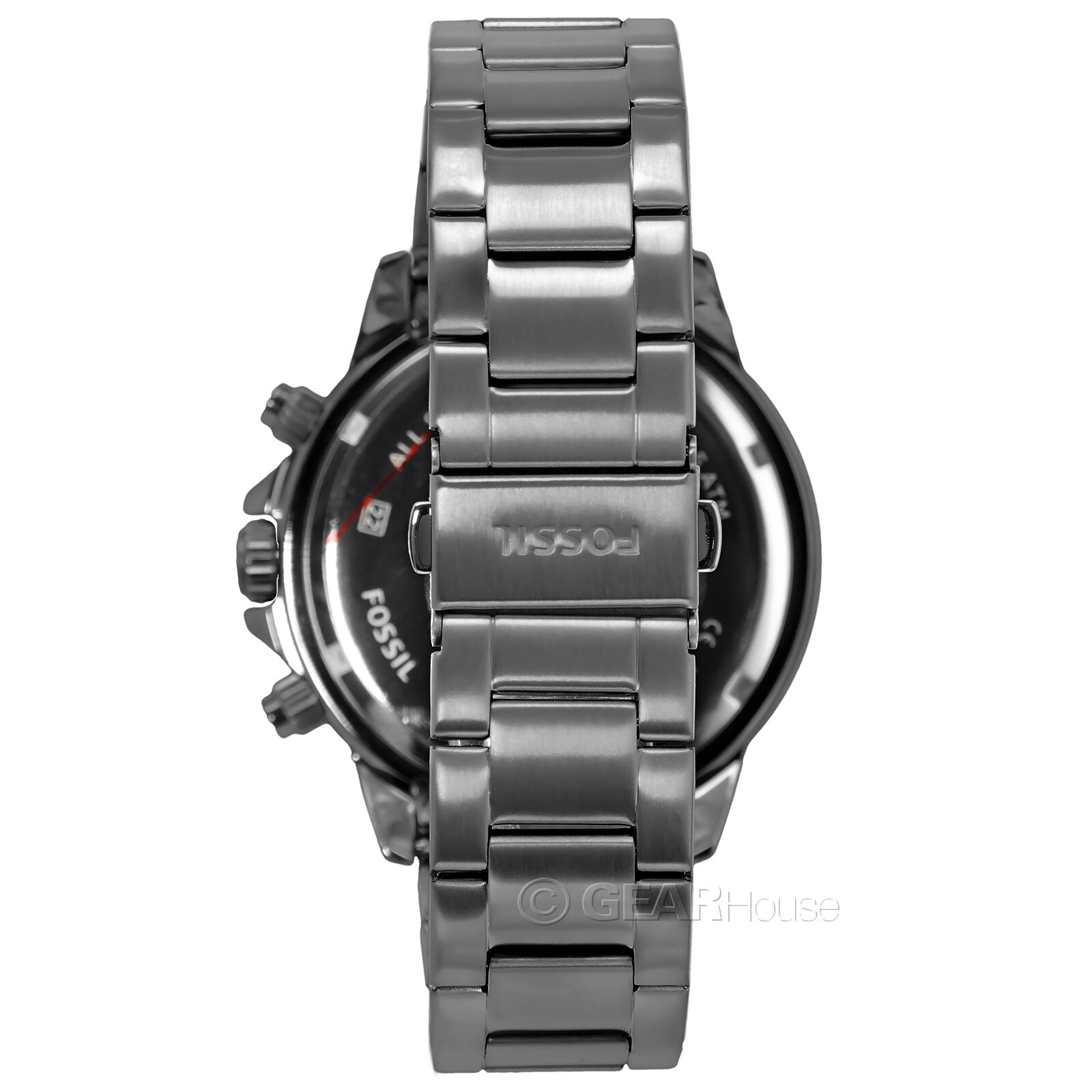 FOSSIL Bannon Mens Multifunction Watch, Gray Dial Day Date, Stainless Steel Band