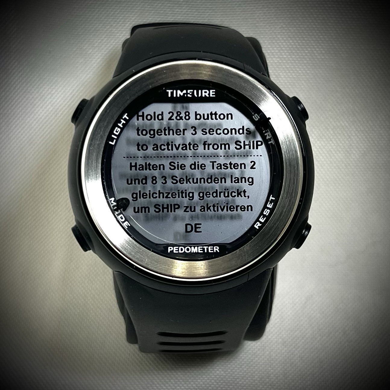 TIMEURE TUP808 Digital Pedometer Watch – Step Counter, No App Needed, Waterproof