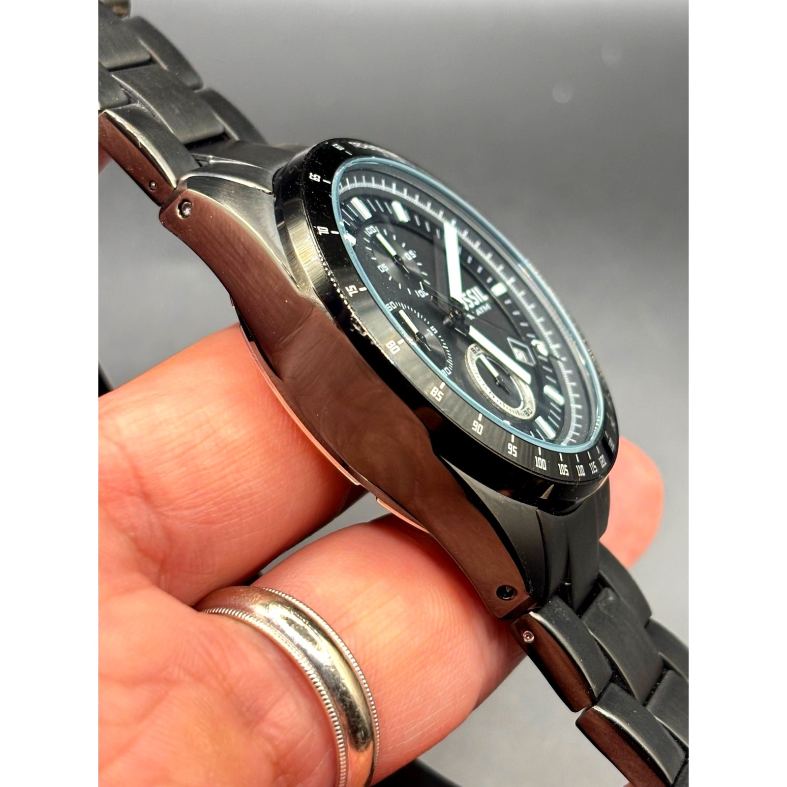 Fossil Decker CH2601 Black IP Stainless Steel Chronograph Men’s Watch NIB