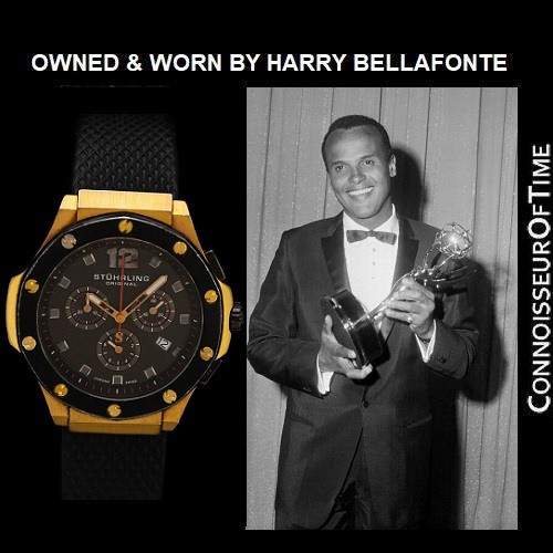 Stührling Apocalypse 160 Watch – OWNED & WORN BY HARRY BELLAFONTE with COA