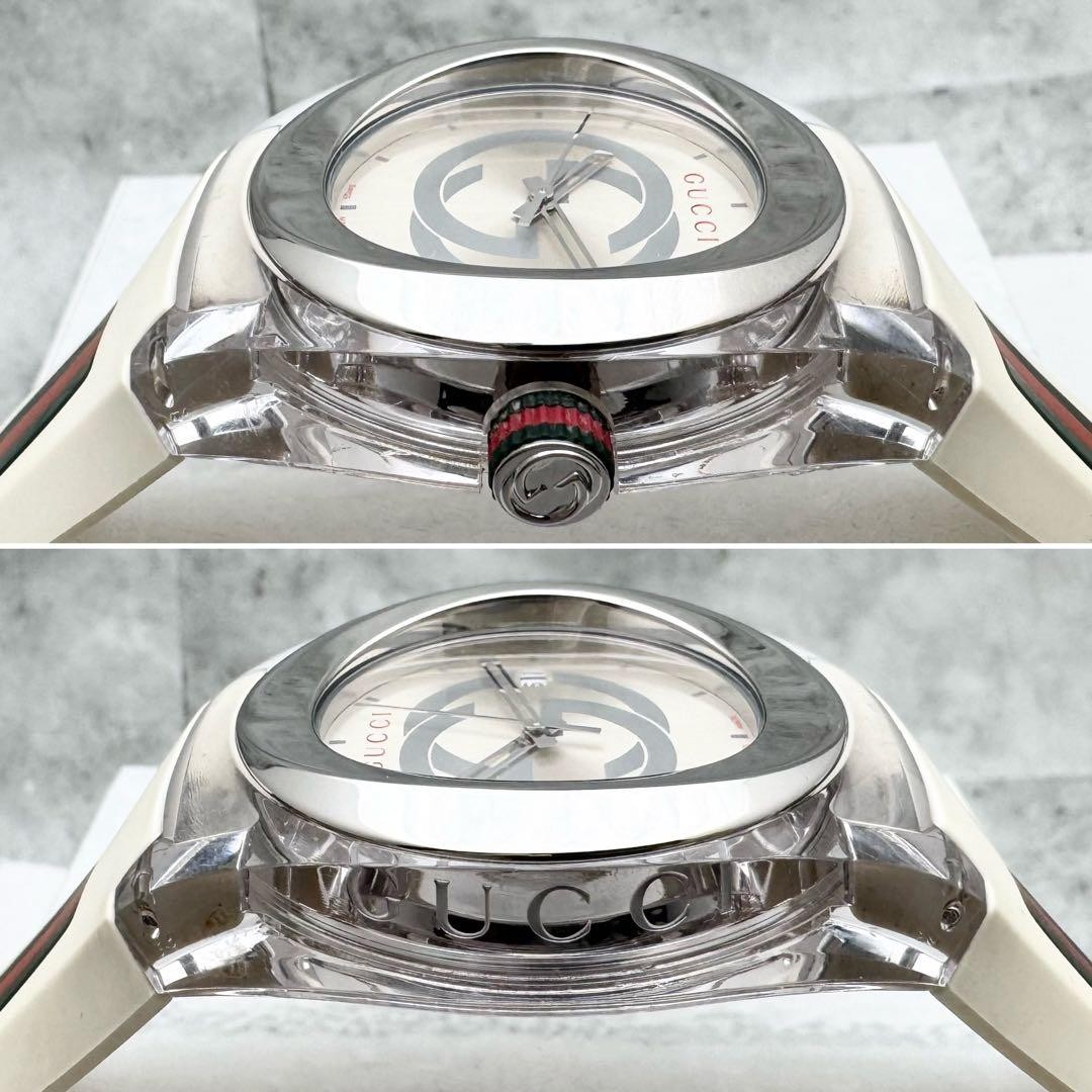Gucci Sync 137.1 Silver Watch Web Stripe Ships from Japan