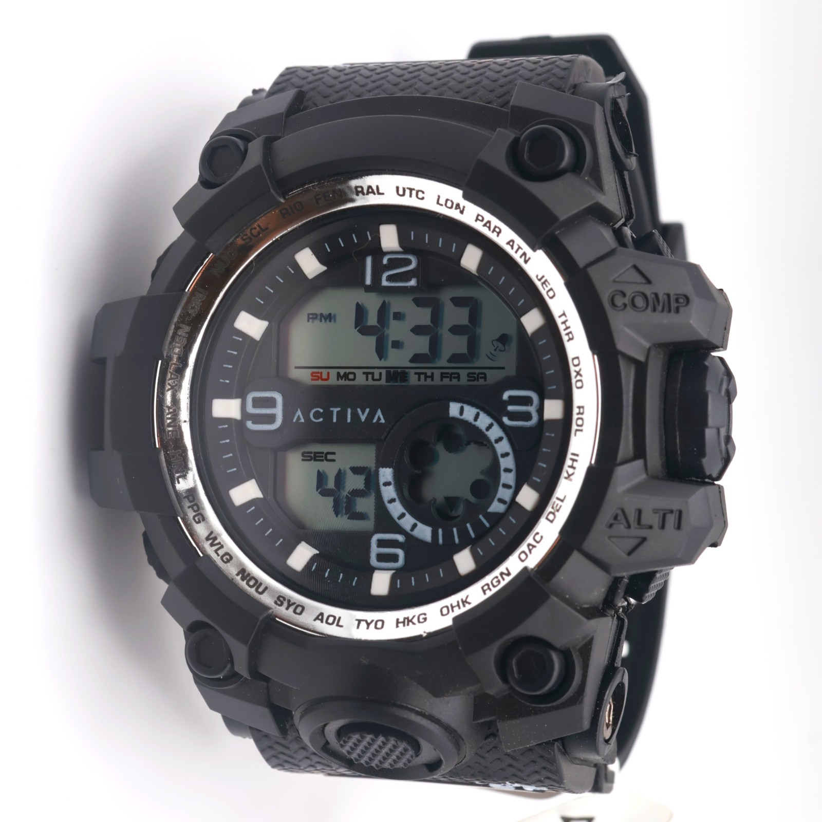 Activa X Invicta Men’s Digital Watch Camo Band – 54.5mm Black ACW435-002