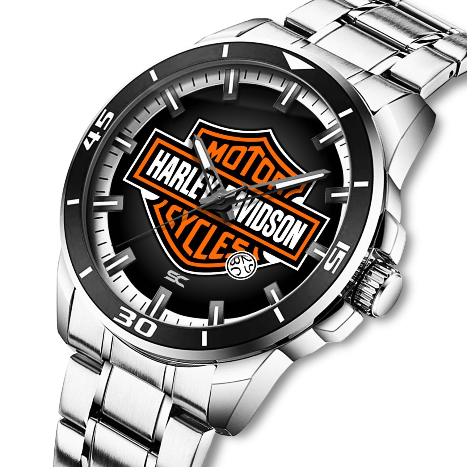 Harley & Davidson Passion Motorcycle Biker Steel Wrist Watch for Lovers