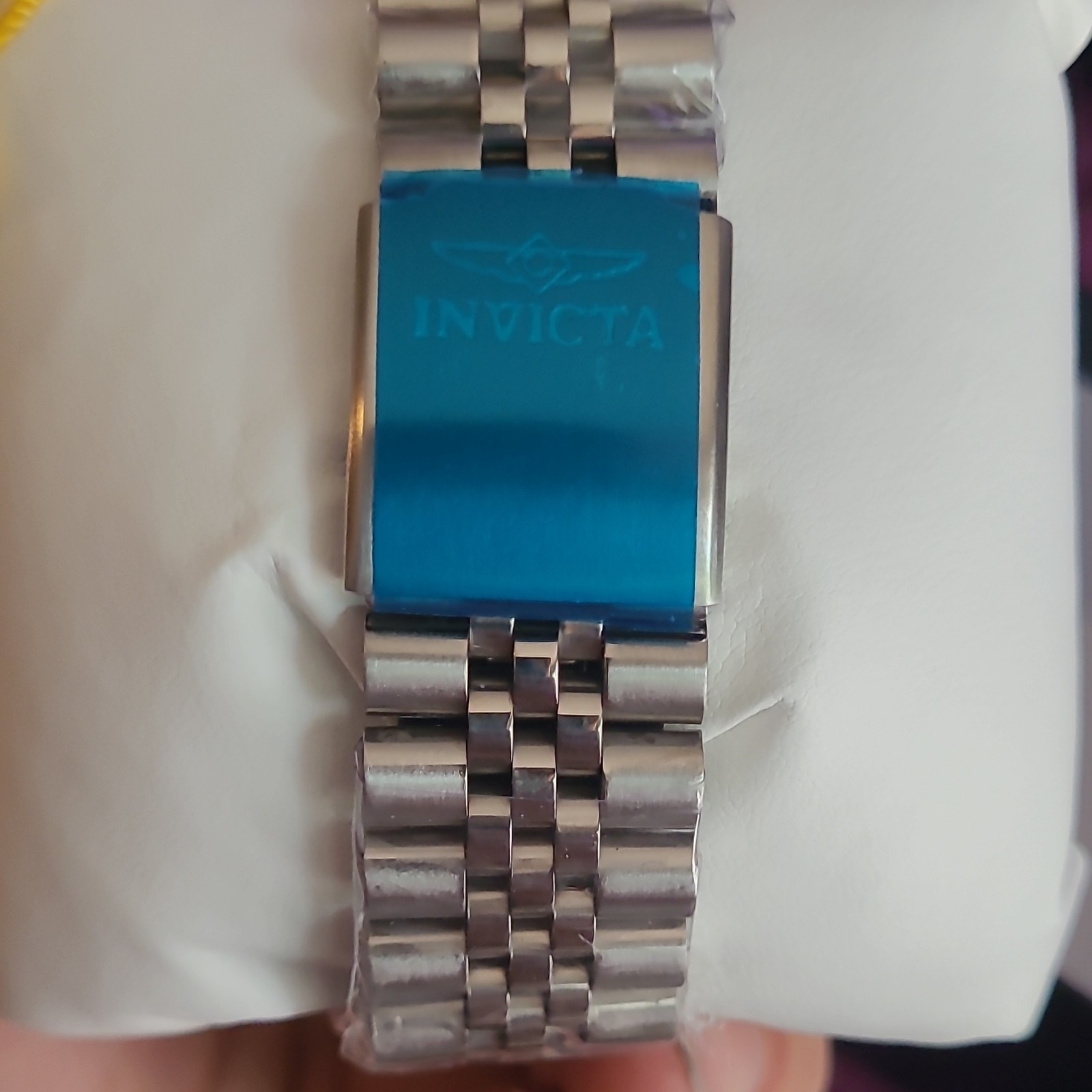 Invicta Quartz Black Dial 36mm Silver Stainless Bracelet 50m Wristwatch w/ Box